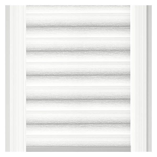 Vanguard Shade Motorized Zebra Shade, Rechargeable, Custom Cut - White colorway swatch