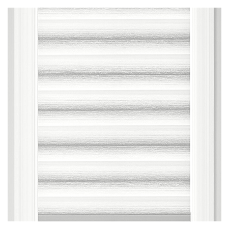 Vanguard Shade Motorized Zebra Shade, Rechargeable, Custom Cut - White colorway swatch