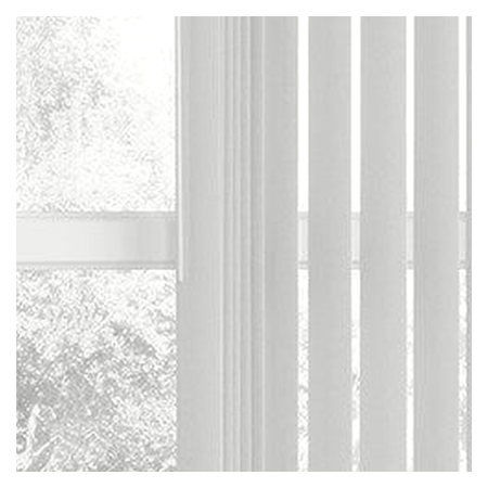 Vanguard Shade 3.5 in. PVC Vertical Blind Kit, Sliding Door, Custom Cut - White colorway swatch