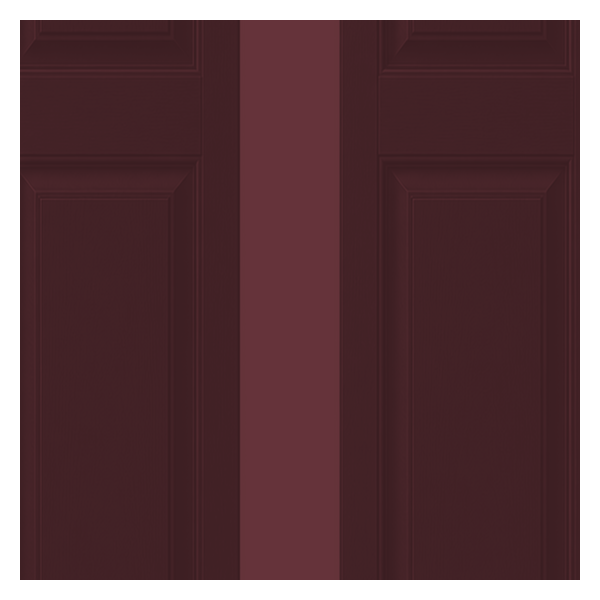 Vanguard Shade Raised Panel Vinyl Exterior Shutter Pair, Stock Heights - Wineberry colorway swatch