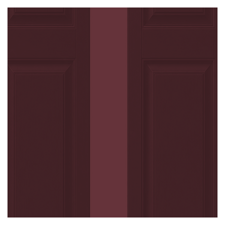 Vanguard Shade Raised Panel Vinyl Exterior Shutter Pair, Stock Heights - Wineberry colorway swatch